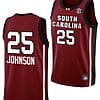 Raven Johnson Jersey #25 South Carolina Gamecocks College Basketball 2023-24 Garnet