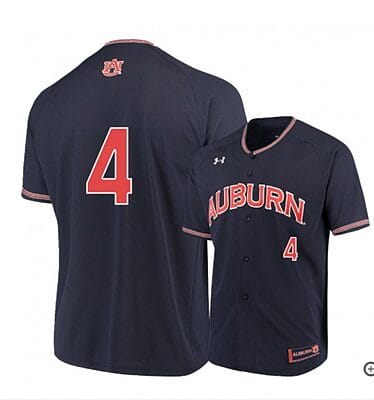 Rankin Woley Jersey #4 Auburn Tigers Baseball NCAA College Navy Alumni