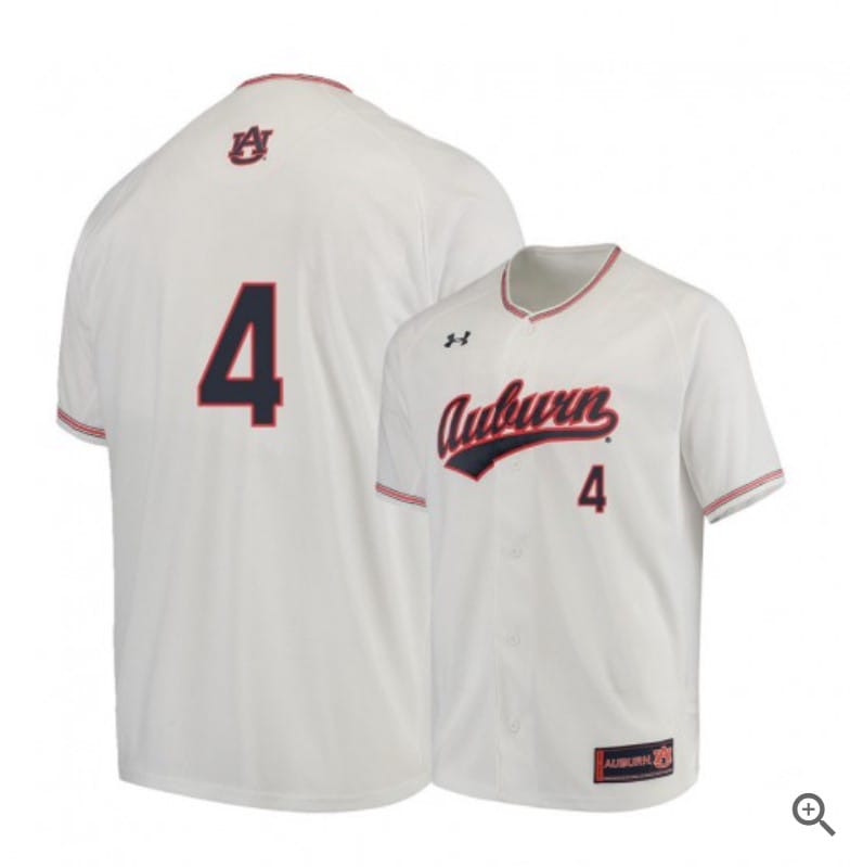 Rankin Woley Jersey #4 Auburn Tigers Baseball NCAA College White Alumni
