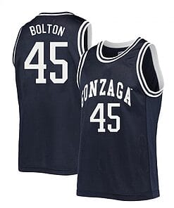 Rasir Bolton Jersey #45 Gonzaga Bulldogs College Basketball Navy