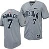 Richie Morales Jersey #7 Arizona Wildcats Replica Baseball Full-Button Gray