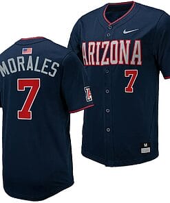 Richie Morales Jersey #7 Arizona Wildcats Replica Baseball Full-Button Navy