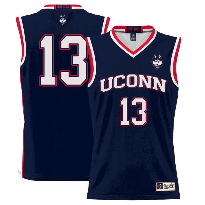 Richie Springs Jersey UConn Huskies College Basketball No Name Navy #131