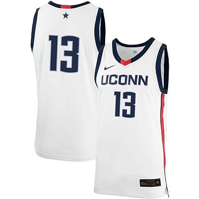 Richie Springs Jersey UConn Huskies College Basketball No Name White #13