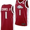 Ricky Council IV Jersey #1 Arkansas Razorbacks College Basketball Road Red