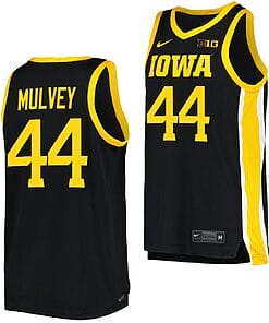 Riley Mulvey Jersey #44 Iowa Hawkeyes College Basketball Black