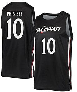 Rob Phinisee Jersey #10 Cincinnati Bearcats College Basketball Black