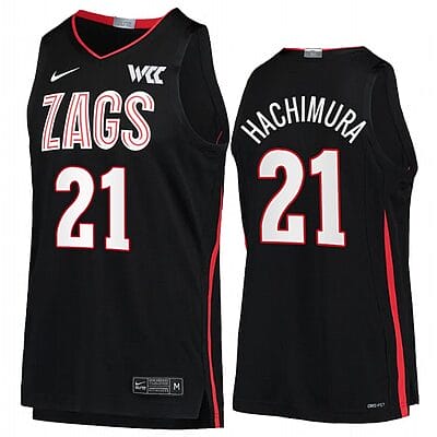 Rui Hachimura Jersey #21 Gonzaga Bulldogs College Basketball Black