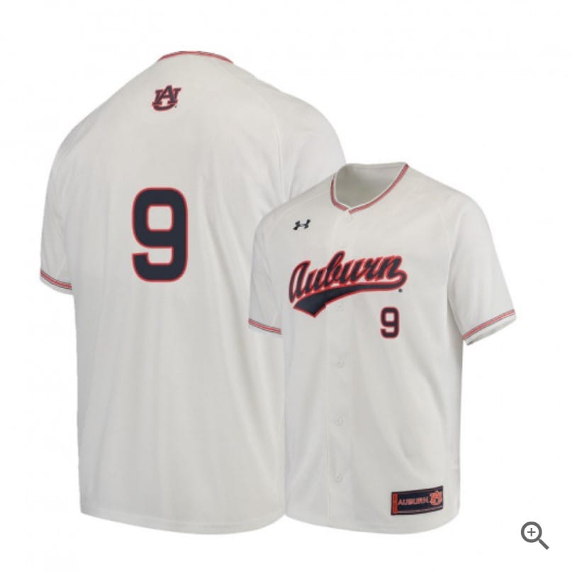 Ryan Bliss Jersey #9 Auburn Tigers Baseball NCAA College White Alumni