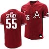 Ryne Stanek Jersey #55 Arkansas Razorbacks College Baseball Cardinal