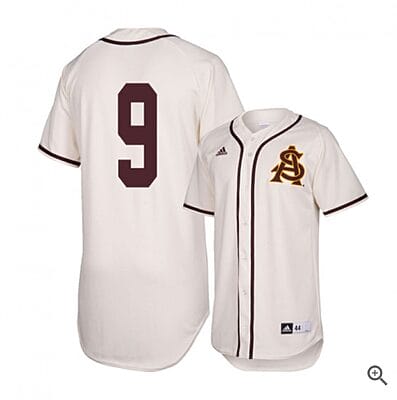 Sam Ferri Jersey #9 Arizona State Sun Devils Baseball NCAA College Alumni White