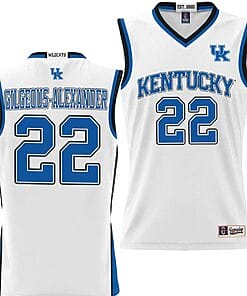 Shai Gilgeous Alexander Jersey #22 Kentucky Wildcats NIL College Basketball Lightweight White