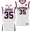Samson Johnson Jersey #35 UConn Huskies NIL College Basketball Lightweight White