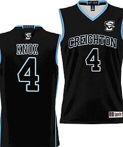 Sterling Knox Jersey #2 Creighton Bluejays College NIL Basketball Lightweight Black