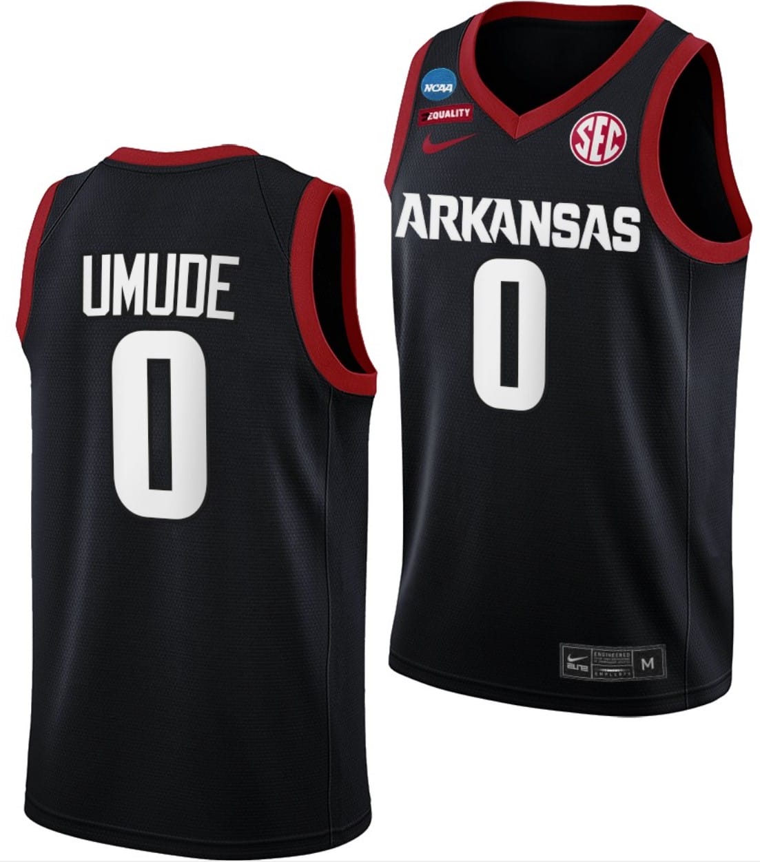 Stanley Umude Jersey Arkansas Razorbacks College Basketball 2022 NCAA March Madness Black #0