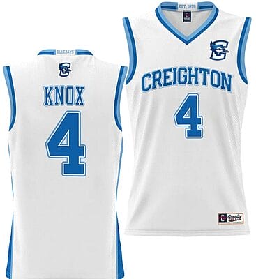 Sterling Knox Jersey #4 Creighton Bluejays College NIL Basketball Lightweight White