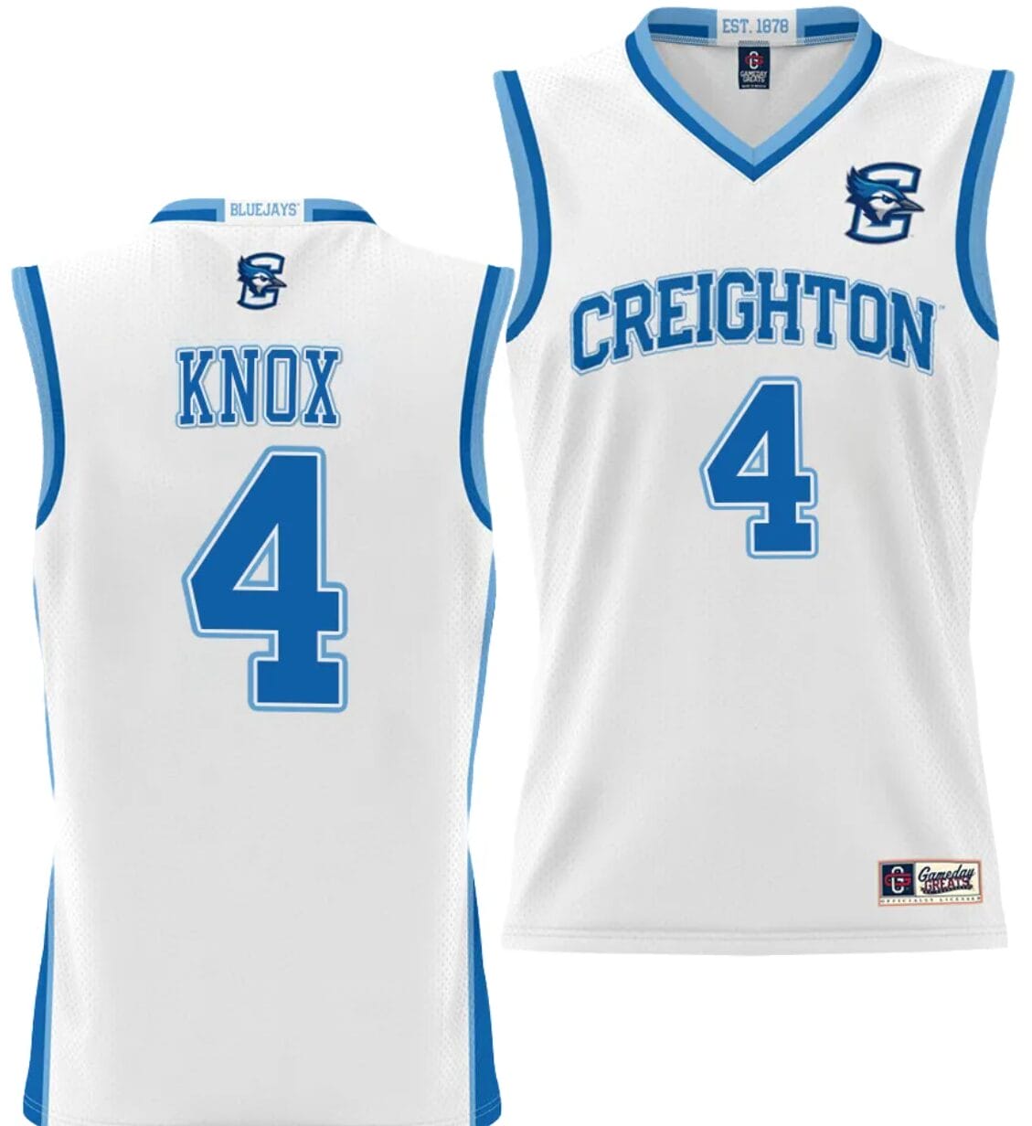 Sterling Knox Jersey #4 Creighton Bluejays College NIL Basketball Lightweight White