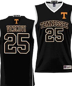 Santiago Vescovi Jersey #25 Tennessee Volunteers NIL College Basketball Lightweight Black