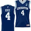 Sterling Knox Jersey #4 Creighton Bluejays College NIL Basketball Lightweight Blue