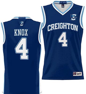 Sterling Knox Jersey #4 Creighton Bluejays College NIL Basketball Lightweight Blue
