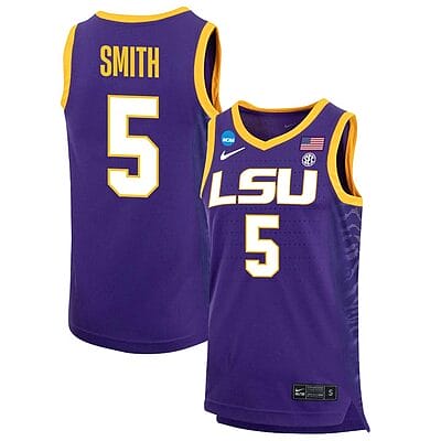 Sa'Myah Smith Jersey #5 LSU Tigers Basketball 2023 NCAA College Purple