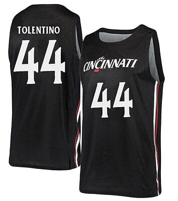 Sage Tolentino Jersey #44 Cincinnati Bearcats College Basketball Black