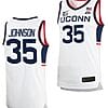 Samson Johnson Jersey UConn Huskies College Basketball White Replica #35