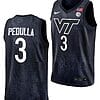 Sean Pedulla Jersey Virginia Tech Hokies College Basketball Swingman Black #3