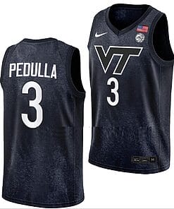 Sean Pedulla Jersey Virginia Tech Hokies College Basketball Swingman Black #3