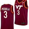 Sean Pedulla Jersey Virginia Tech Hokies College Basketball Swingman Maroon #3