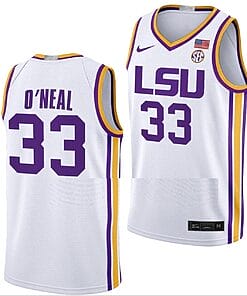 Shaquille ONeal Jersey #33 LSU Tigers College Basketball Limited White