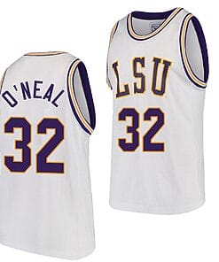Shareef O'Neal Jersey #32 LSU Tigers College Basketball White Replica