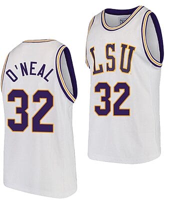 Shareef O'Neal Jersey #32 LSU Tigers College Basketball White Replica