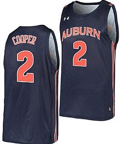 Sharife Cooper Jersey #2 Auburn Tigers College Basketball Navy