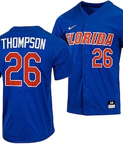 Sterlin Thompson Jersey #26 Florida Gators College Baseball Full-Button Royal