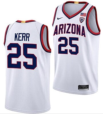Steve Kerr Jersey #25 Arizona Wildcats College Basketball Limited White