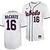 TJ McCants Jersey #16 Ole Miss Rebels College Baseball White