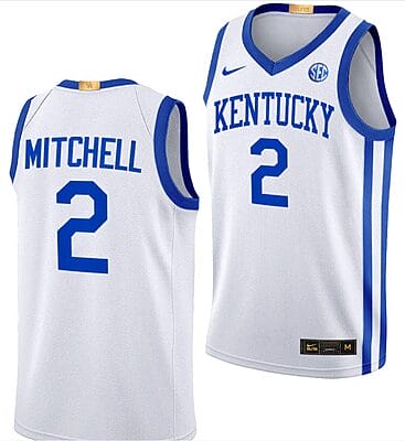 Tre Mitchell Jersey #2 Kentucky Wildcats Basketball College White