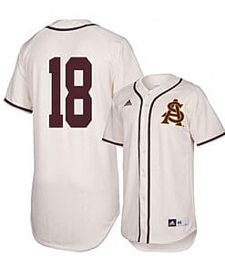 Trevor Hauver Jersey #18 Arizona State Sun Devils Baseball NCAA College Alumni White