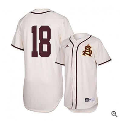 Trevor Hauver Jersey #18 Arizona State Sun Devils Baseball NCAA College Alumni White
