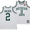 Tyson Walker Jersey #2 Michigan State Spartans 125th Basketball Anniversary 1990 Throwback White