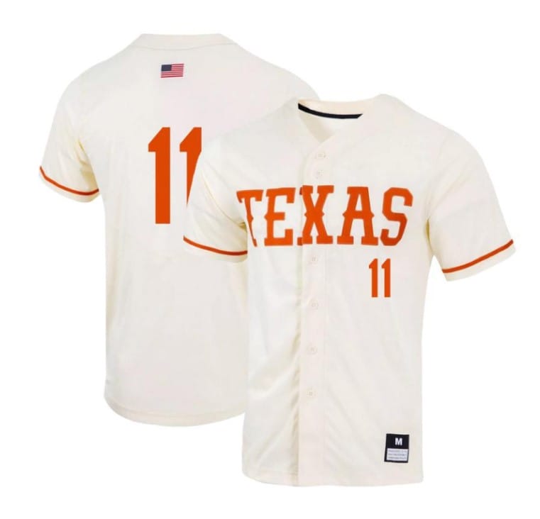 Tanner Witt Jersey #11 Texas Longhorns Baseball NCAA College Natural Alumni