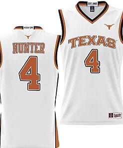 Tyrese Hunter Jersey #4 Texas Longhorns NIL College Basketball Lightweight White