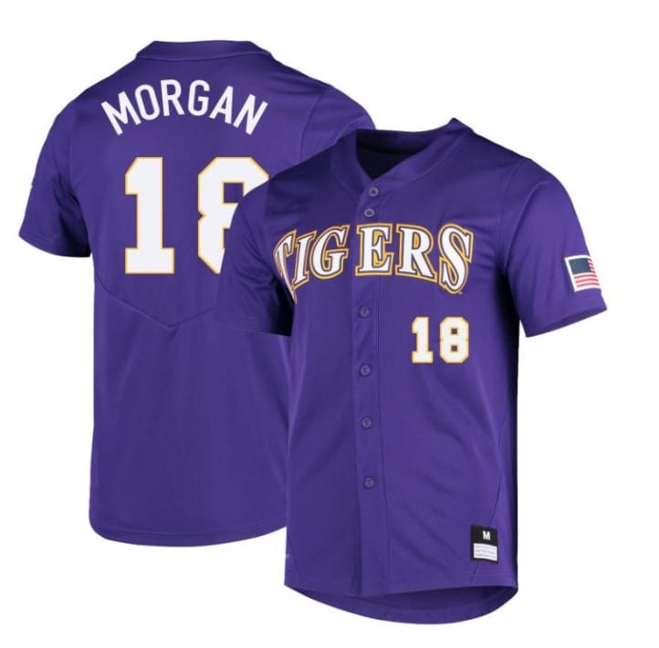 Tre Morgan Jersey #18 LSU Tigers Baseball NCAA College Purple Alumni