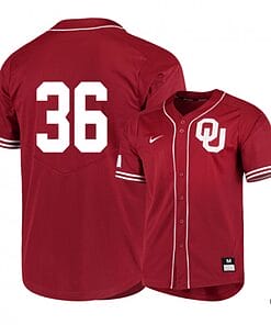 Tyler Hardman Jersey #36 Oklahoma Sooners Baseball NCAA College Red Elite Alumni