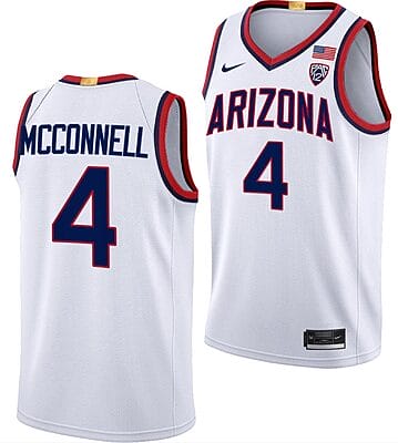 TJ McConnell Jersey #4 Arizona Wildcats College Basketball Limited White