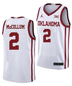 TJavian McCollum Jersey #2 Oklahoma Sooners College Basketball White