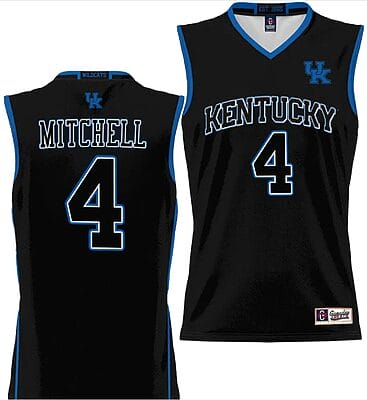 Tre Mitchell Jersey #4 Kentucky Wildcats Basketball Lightweight Black