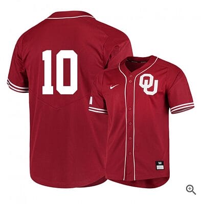 Tanner Tredaway Jersey #10 Oklahoma Sooners Baseball NCAA College Red Elite Alumni