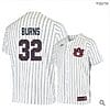 Tanner Burns Jersey #32 Auburn Tigers Baseball NCAA College White Blue Alumni